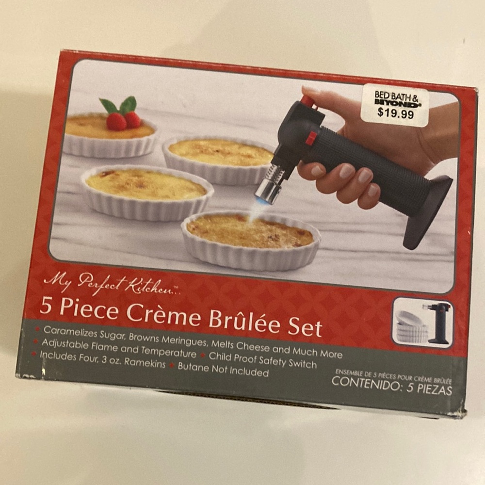 My perfect kitchen five piece crème brûlée set with torch bed bath and beyond